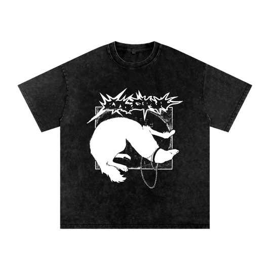 Snow Washed Oversized Cotton T-Shirt